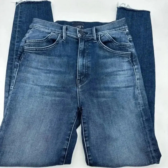 NWT MOTHER The Stash Swooner High Rise Ankle Skinny Jeans in Chick Flick B303 - Picture 2 of 6